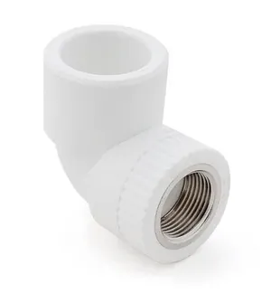 Уголок PP-R комбинированный с вн. резьбой D  20х 1/2 (белый) thumbnail